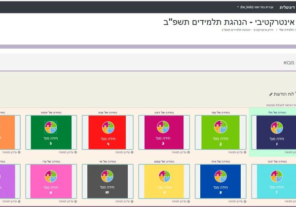 חידון אינטרקטיבי הנהגת תלמידים